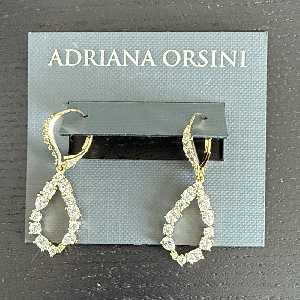 NWT Adriana Orsini Gold and Silver Drop Earrings
